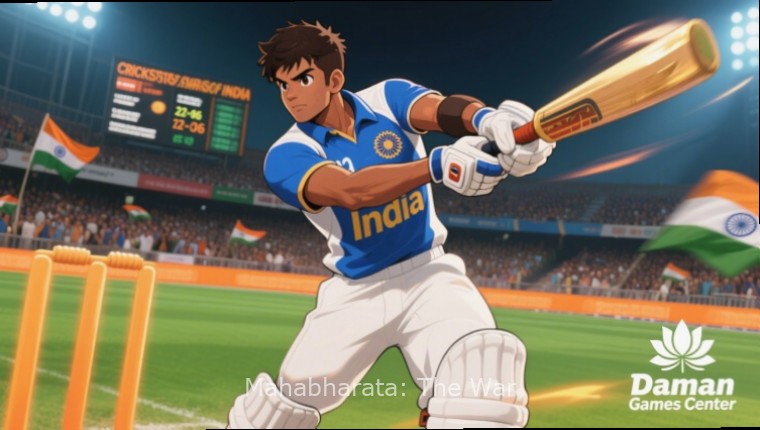 Mahabharata: The War promotional image encouraging players to download the game featuring Arjuna with his bow